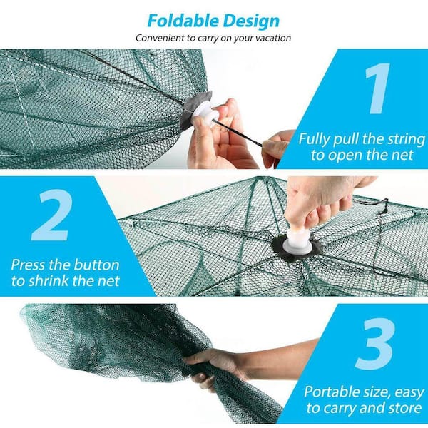cenadinz Fishing Trap Net Portable Folded Fishing Bait Trap Shrimp Minnow Crab Bait Net H-D0102HP3FTY - The Home Depot cenadinz Fishing Trap Net Portable Folded Fishing Bait Trap Shrimp Minnow Crab Bait Net H-D0102HP3FTY - The Home Depot