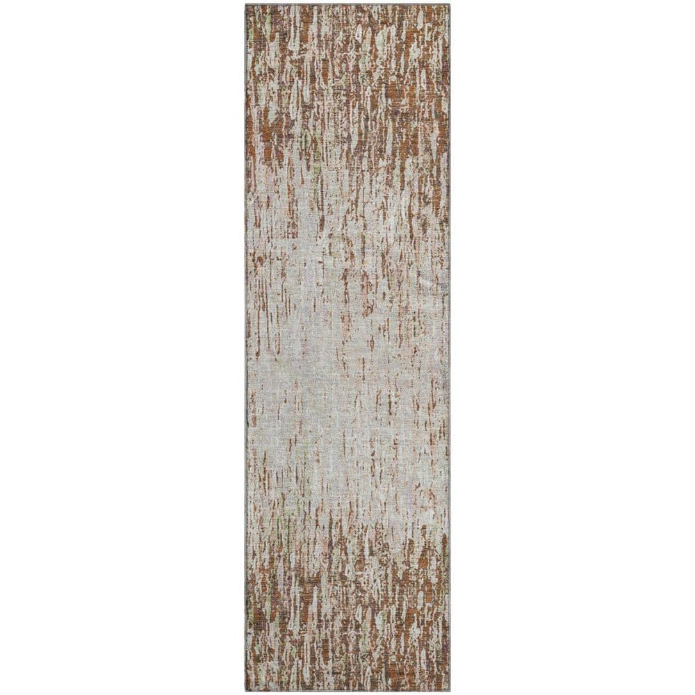 Mayfield Premium Machine Washable Abstract AMF2439 Paprika 2 ft. x 7 ft. Runner Rug price history on PriceWatchPro