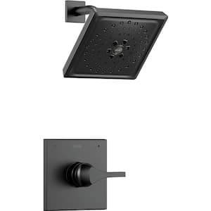 Zura 1-Handle Shower Faucet Trim Kit with H2Okinetic Spray in Matte Black (Valve Not Included)