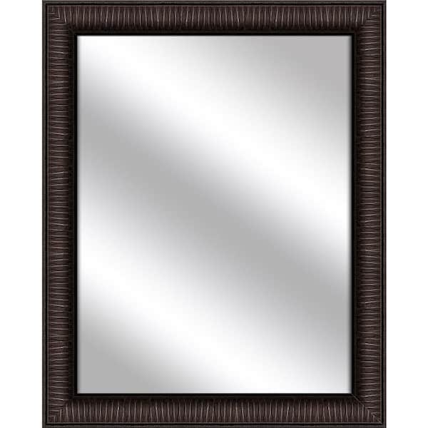 PTM Images Medium Rectangle Espresso Art Deco Mirror (31.5 in. H x 25.5 in. W)