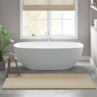 Splendor Taupe 24 in. x 72 in. 100% Cotton Tufted 3000 GSM Reversible Bath Rug