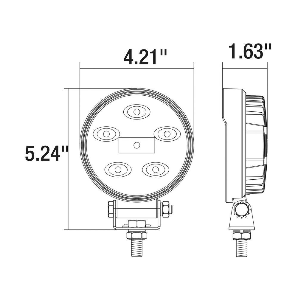 4-Inch Round LED Flood Light with Magnetic Base
