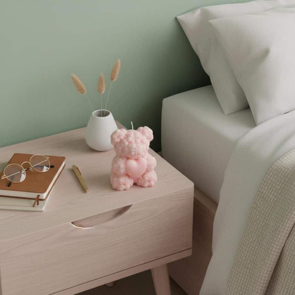 "4"" Pink Lily of the Valley Scented Dimensional Teddy Bear Candle" price history on PriceWatchPro