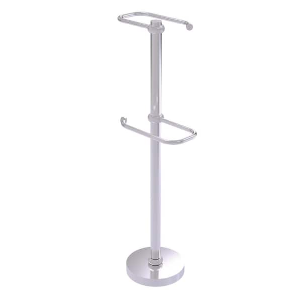 Allied Brass Freestanding Toilet Paper Holder in Satin Chrome