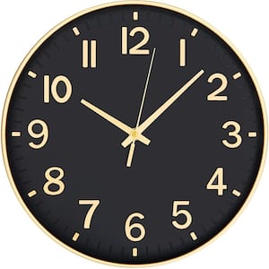 12 in. Modern Quartz Wall Clock-Gold
