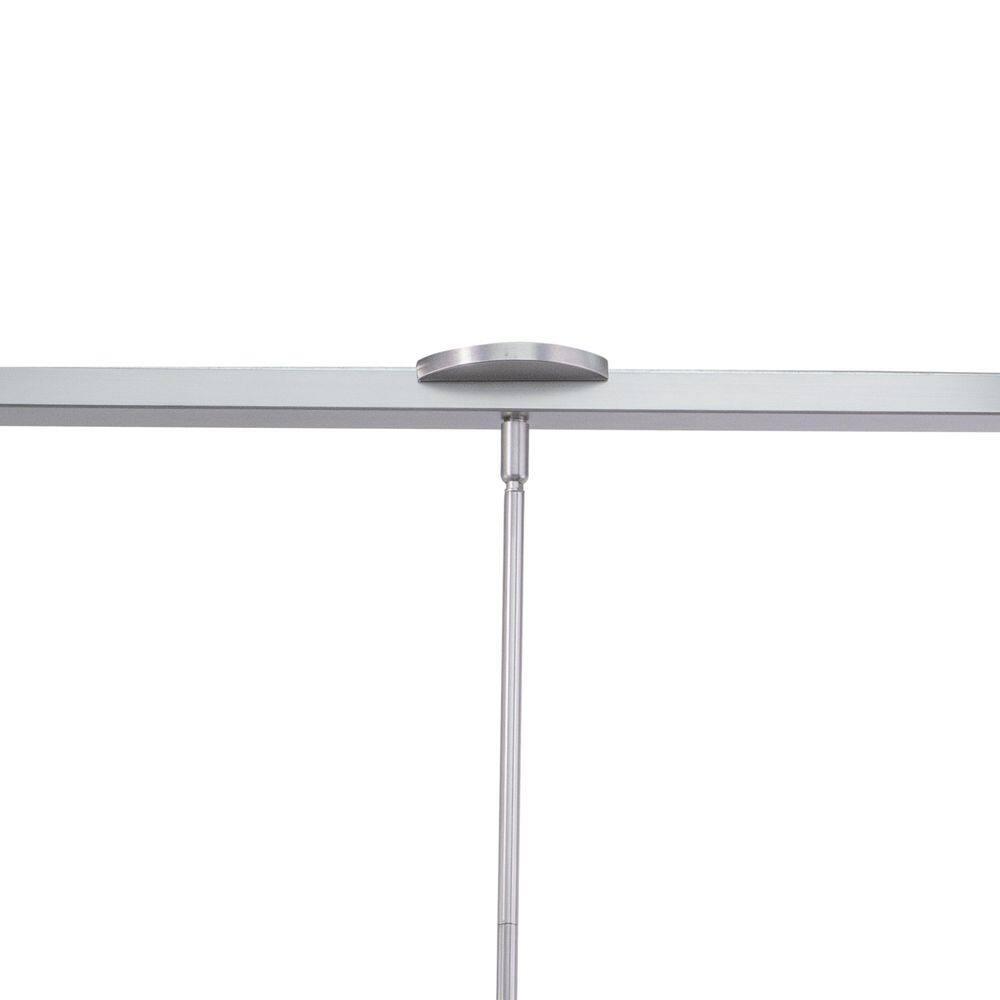 Sophisticated Brushed Nickel Linear Chandelier with Alabaster Glass Shades