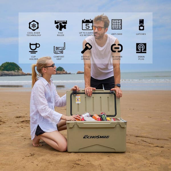 BOPOREA MEGO LLC 35 qt. Rotomolded Cooler Box-Ice Chest, UV