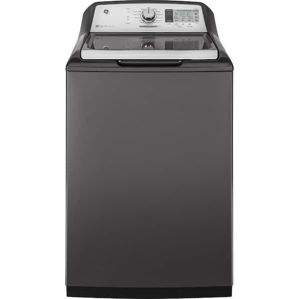 GE 5.0 cu. ft. Smart High-Efficiency Diamond Gray Top Load Washing Machine with SmartDispense, ENERGY STAR