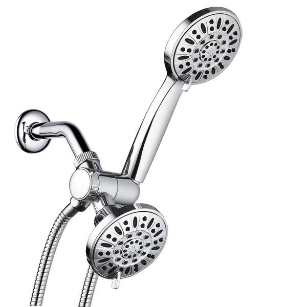 AquaDance 6-spray 4 in. Dual Shower Head and Handheld Shower Head in Chrome
