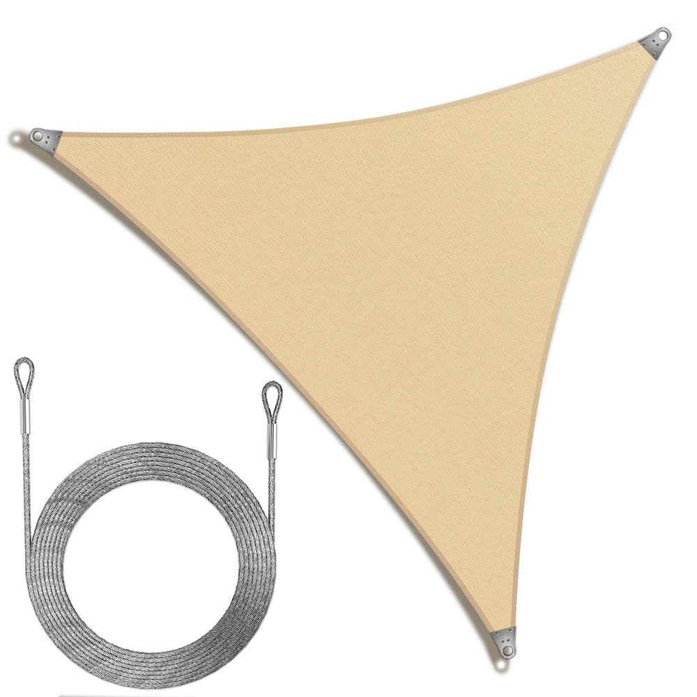 Super Ring 28 ft. x 28 ft. x 28 ft. Triangle Sun Shade Sail with Cable-Beige price history on PriceWatchPro