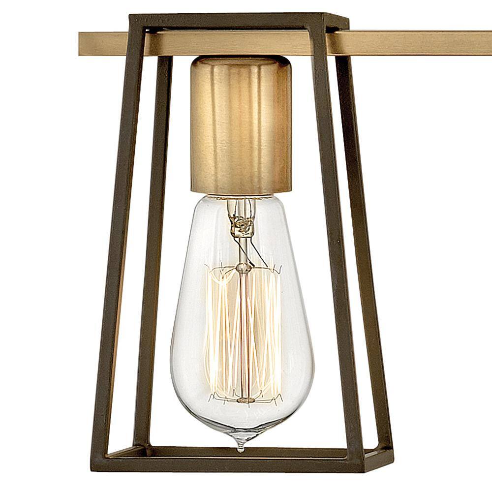 Heritage Brass and Bronze 3-Light Dimmable Bath Light