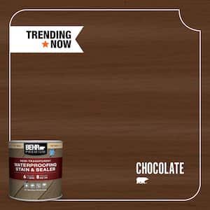 8 oz. #ST-129 Chocolate Semi-Transparent Waterproofing Exterior Wood Stain and Sealer Sample