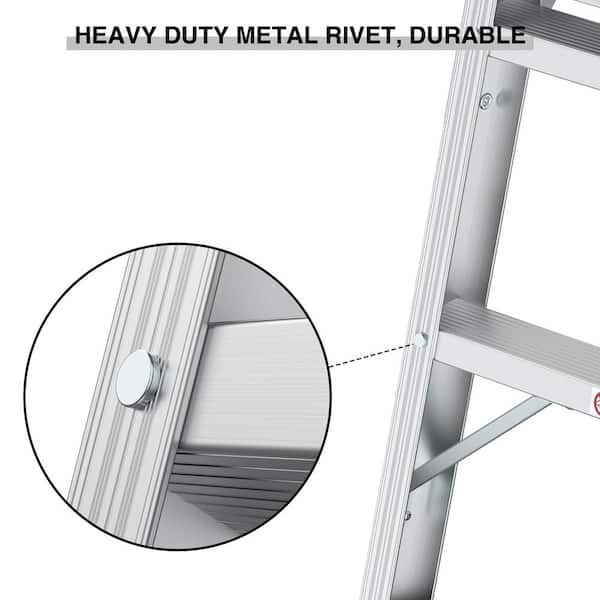 1-Step Heavy-Duty Aluminum Folding Step Stool, 225 lbs. Folding Step Ladder