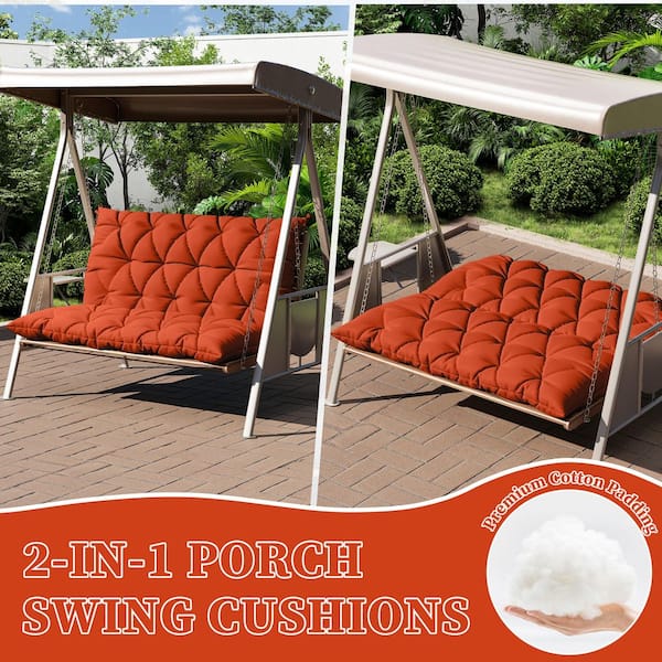 WNP 47 x 40 in. Outdoor Waterproof Porch Swing Cushion 2-Seater