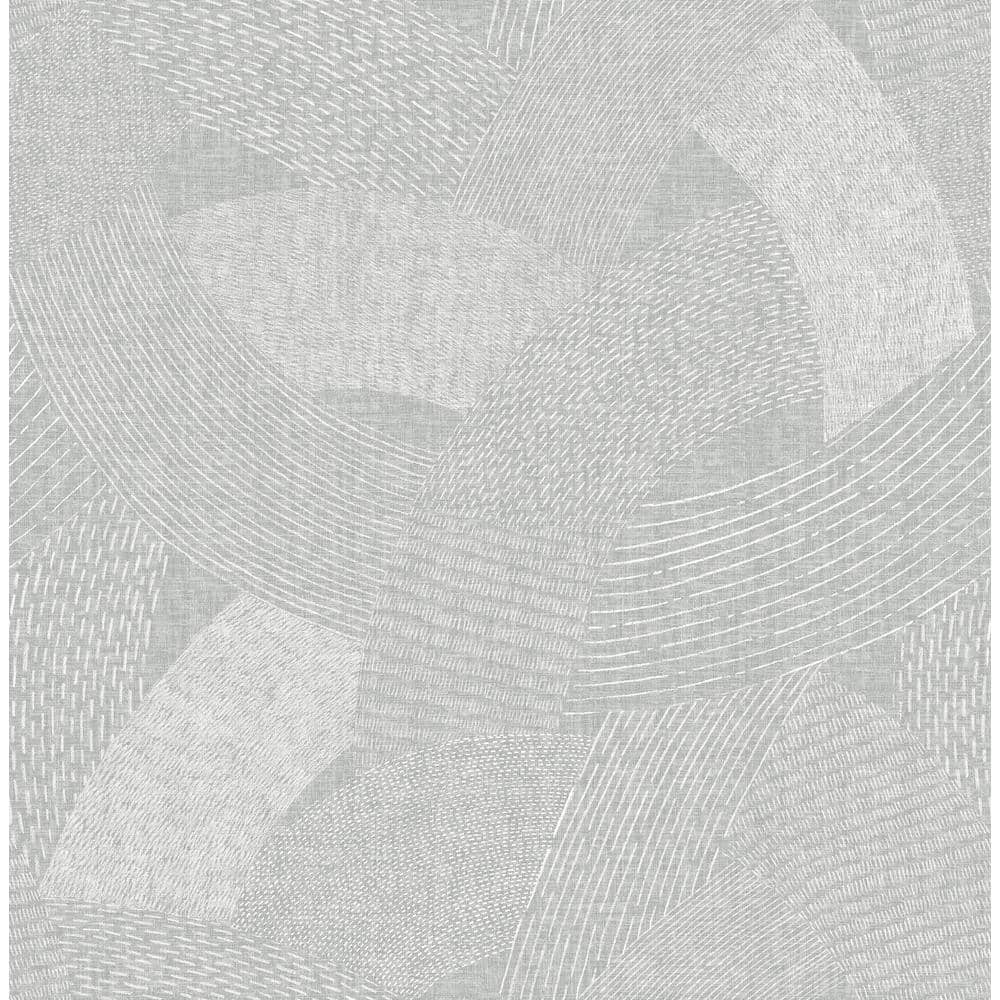 Tania Grey Woven Abstract Non-Pasted Wallpaper Roll