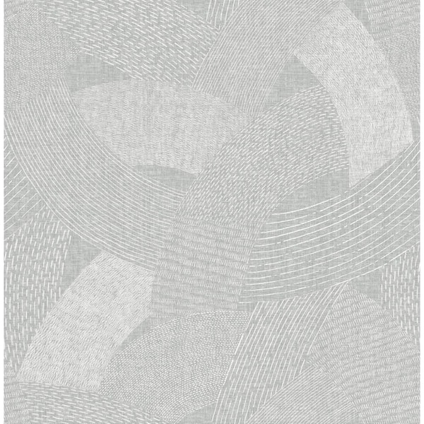 A-Street Prints Tania Grey Woven Abstract Matte Paper Non-Pasted Wallpaper