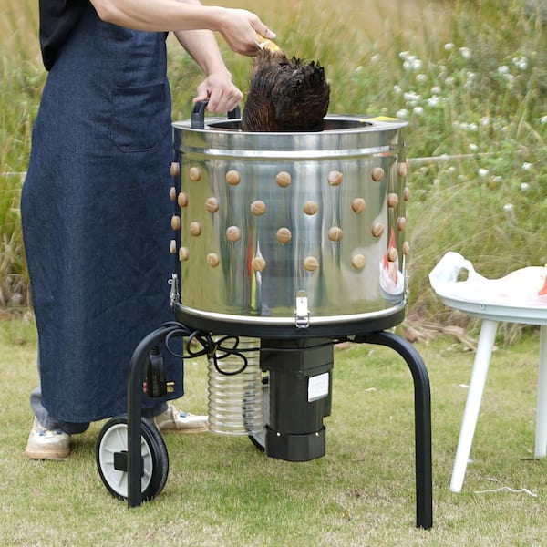 Chicken Plucker Machine, Feather Plucker with 20 in. Dia Stainless Steel Drum Defeathering Equipment
