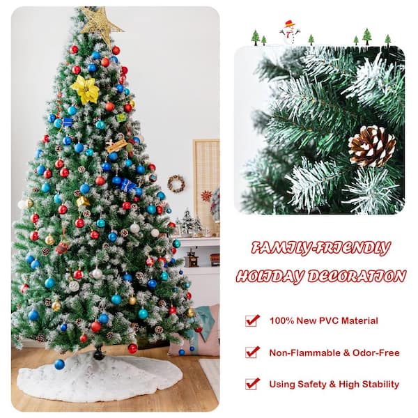 Usmixi Clearance Sale Christmas Tree Decoration, Premium Snow Flocked  Hinged Artificial Mini Christmas Tree Fake Spruce Full Tree For Home Office  Party Decoration Same Day Delivery Items Prime 