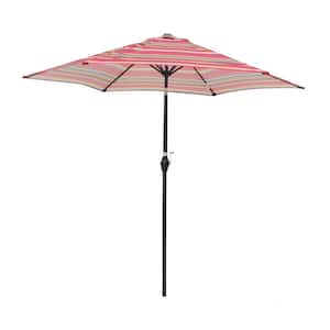 9 ft. Steel Market Tilt Patio Umbrella in Red