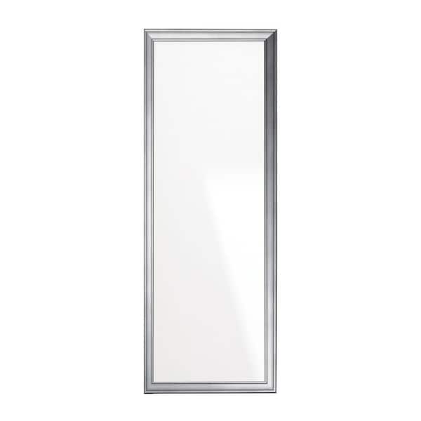 BrandtWorks 19.5 in. W x 53 in. H Cool Silver Slim Wall Mirror