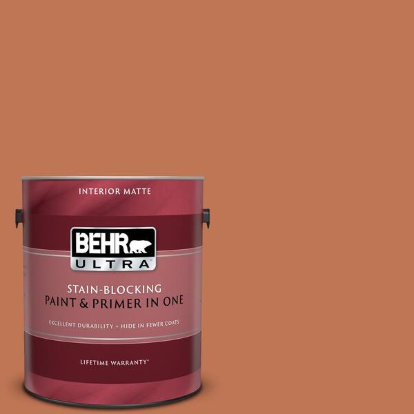 BEHR ULTRA 1 gal. #UL120-7 Moroccan Sky Matte Interior Paint and Primer in One