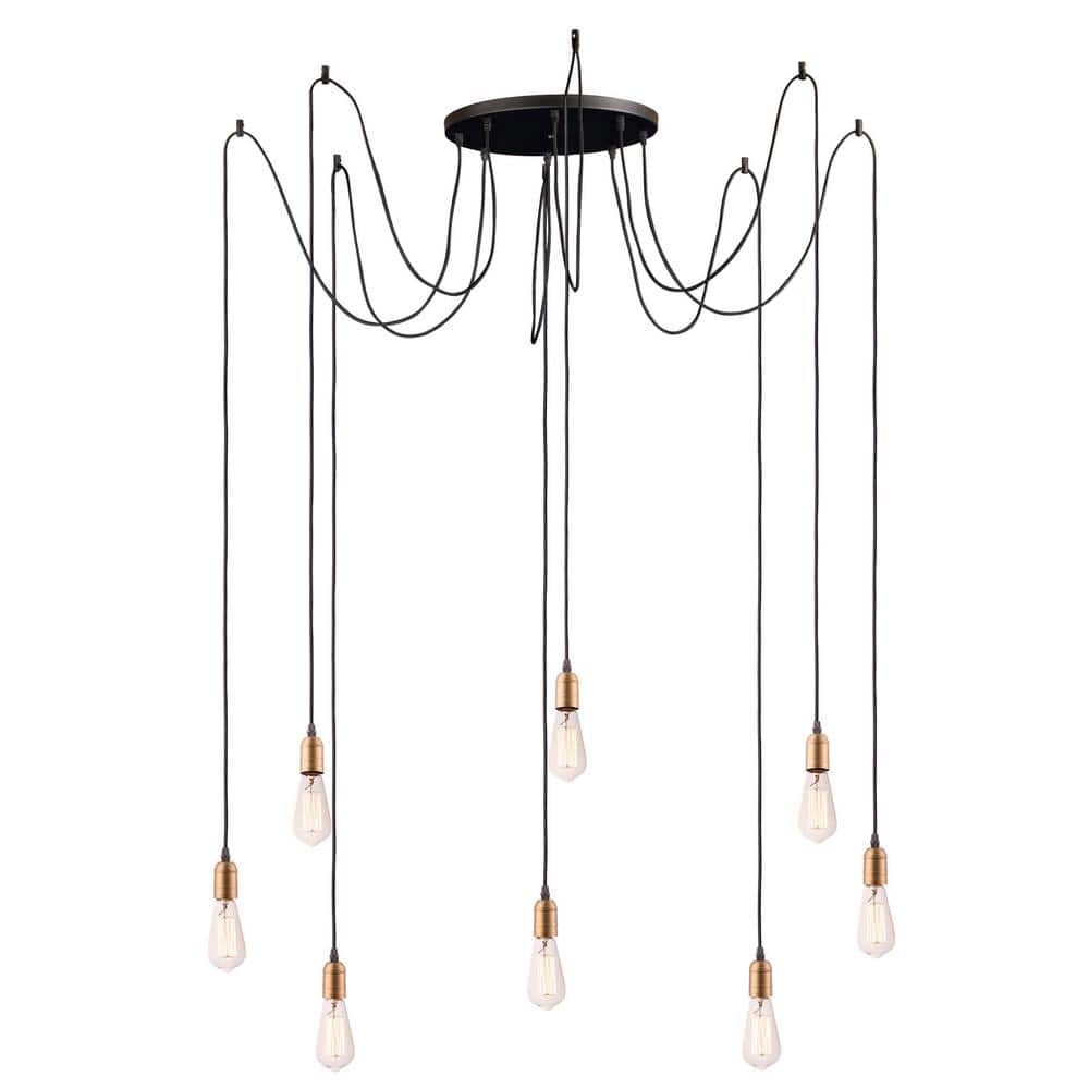 Early Electric 8-Light Black/Antique Brass Pendant price history on PriceWatchPro