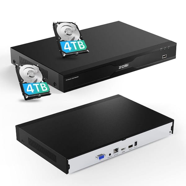32-Channel NVR with 8TB HDD for Security System, Only Work with Same Brand 3MP to 8MP IP Cameras, NO PoE Port