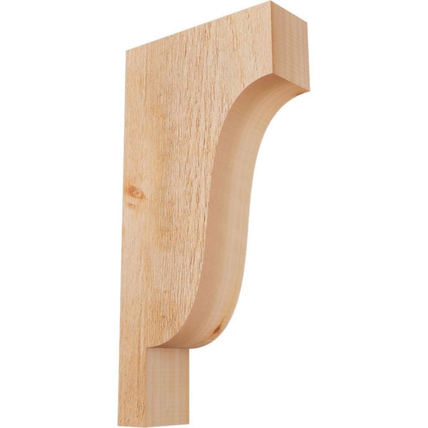 Ekena Millwork 4 in. x 12 in. x 24 in. Western Red Cedar Newport Rough Sawn Corbel