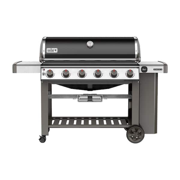 Weber Genesis II E-610 6-Burner Propane Gas Grill in Black with Built-In Thermometer