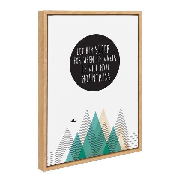 Kate And Laurel Sylvie Move Mountains By Rachel Lee Of My Dream Wall 24 In X 18 Inspirational Framed Canvas Art 218881 The Home Depot - Inspirational Framed Canvas Wall Art
