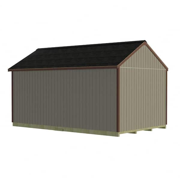 Best Barns - Tailored Titan 12 ft. x 24 ft. Wood Garage Kit with Classic Transom Doors and High Side Walls