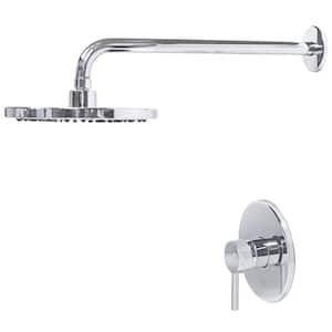 HALO Single Handle 1-Spray Shower Faucet 2.5 GPM with Adjustable Head and Included Valve in. Chrome