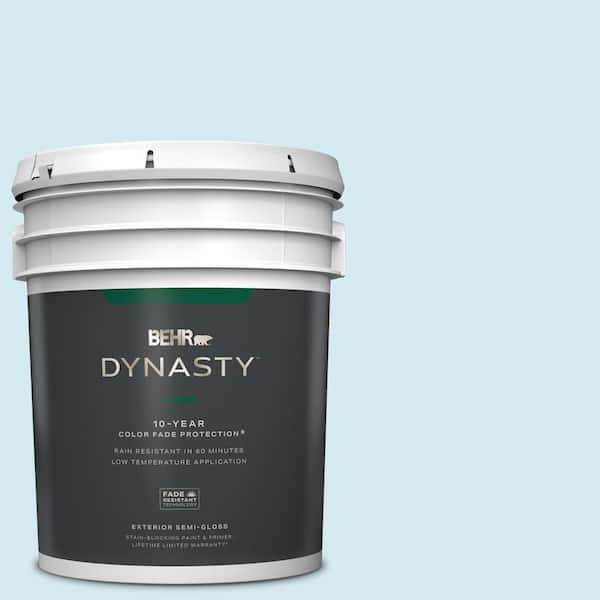 BEHR DYNASTY 5 gal. #530A-1 Snowdrop Semi-Gloss Exterior Stain-Blocking Paint & Primer