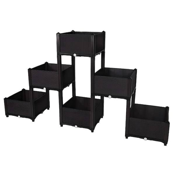 Unbranded 76 in. L x 16 in. W x 40 in. H Planter Raised Beds - Elevated Garden Box with Drainage Plug Raised Garden Beds