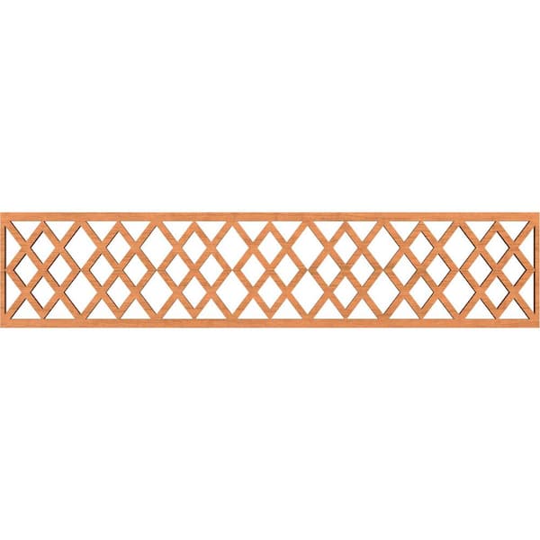 Ekena Millwork Hadley Fretwork 0.375 in. D x 46.75 in. W x 10 in. L Cherry Wood Panel Moulding