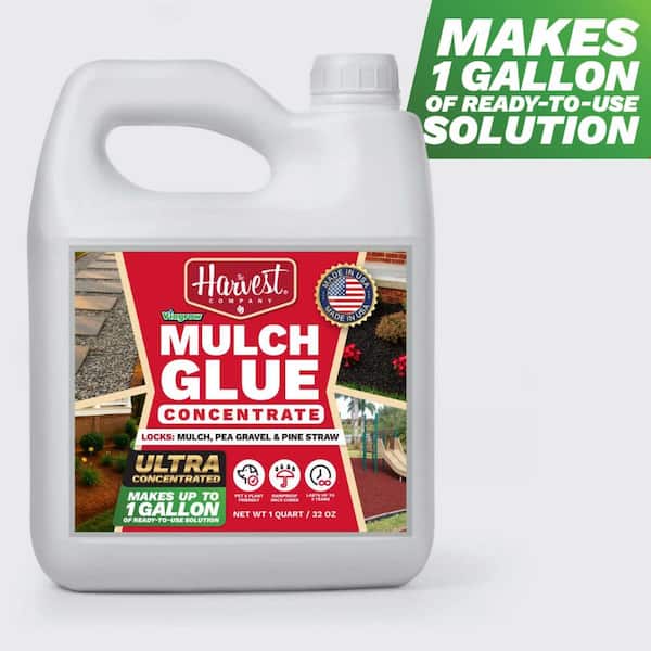 Mulch Glue, Outdoor, 1 qt. / 32oz.: Makes 1 Gal. / Covers Approx. 125 sq. ft.