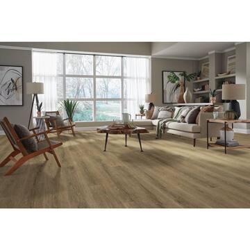 VERT HAUS Autumn Greige Oak 10 mm T x 7.4 in. x 47.2 in. Waterproof Hybrid Resilient Flooring (27 sq. ft./Case) VH103