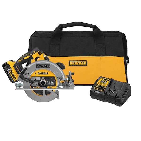 DEWALT 20V MAX XR Cordless Brushless 7-1/4 in. Circular Saw with (1) 20V Battery 5.0Ah and Charger