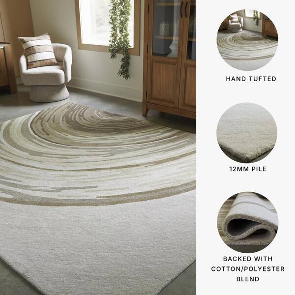 Signature DESIGN BY ASHLEY Rizwana 8 ft. x 10 ft. Beige/Gray