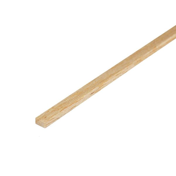 HOUSE OF FARA 1/8 in. D x 1/4 in. W x 36 in. L Unfinished Balsa Project Wood