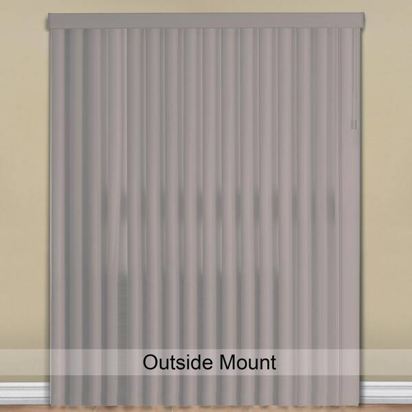 Hampton Bay Linen Sandstone Room Darkening 3 5 In Vertical Blind Kit For Sliding Door Or Window 78 W X 84 L 10793478808458 The Home Depot Hampton Bay Linen Sandstone Room