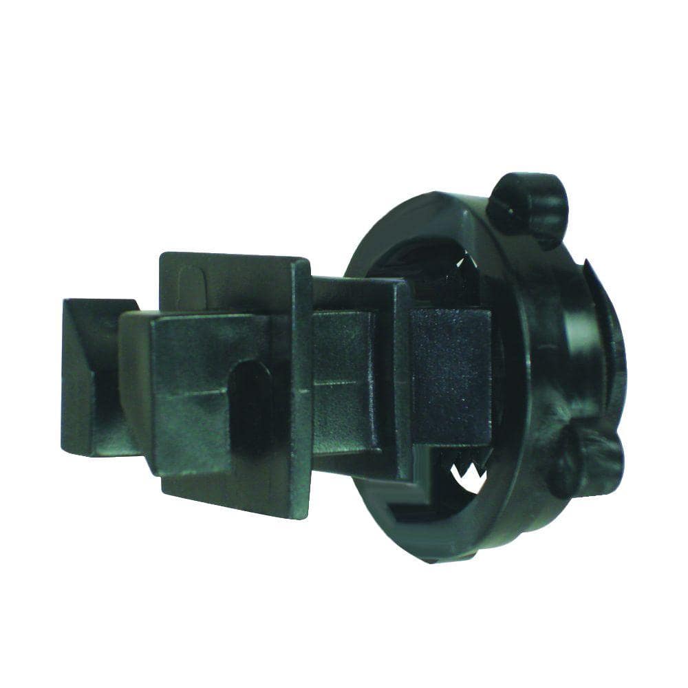 Black Polywire/Wire W-Style Screw-On for Round Post (25-Pack)