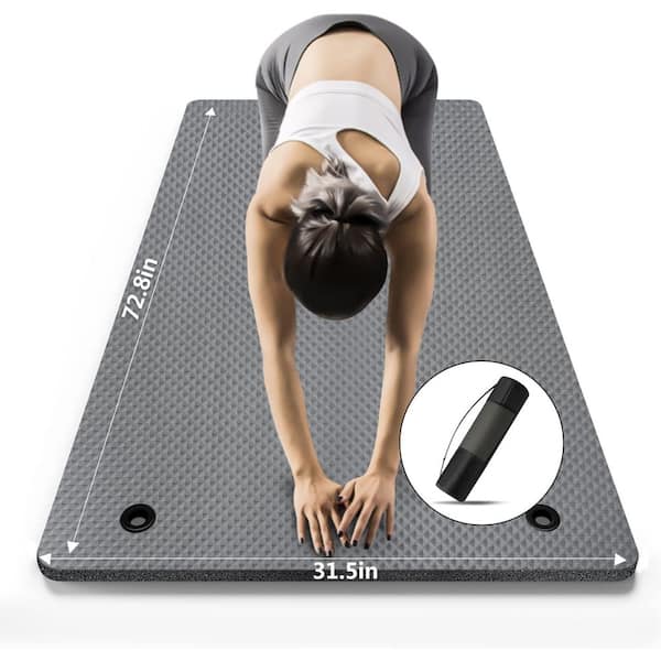 Anqtovp 2/5 in. Thick Non-Slip Eco-Friendly Mat Extra Wide Tear