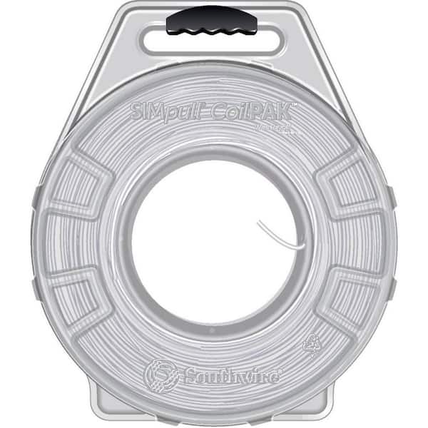1000 ft. White/Black Stripe 12 SOL CU CoilPAK SIMpull THHN Wire