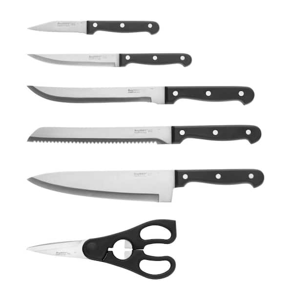 Rachael Ray Cucina Japanese Stainless Steel 6 Piece Knife Block Set &  Reviews