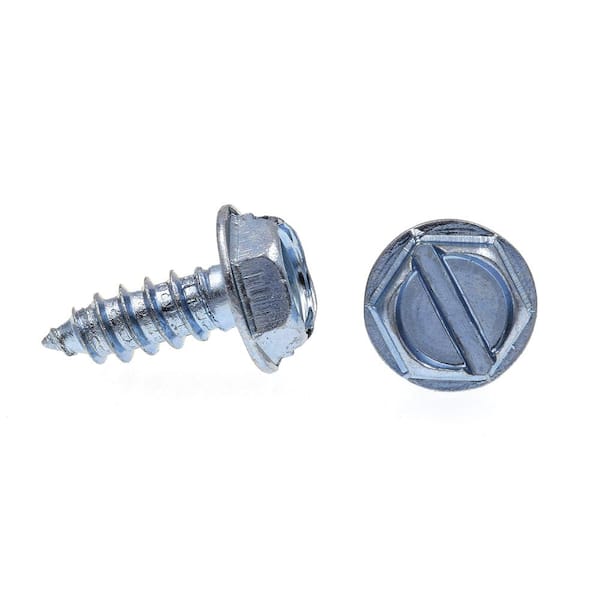 Slotted Indented Hex Washer Sheet Metal Screw Stainless #10X1/2'' Qty 50 