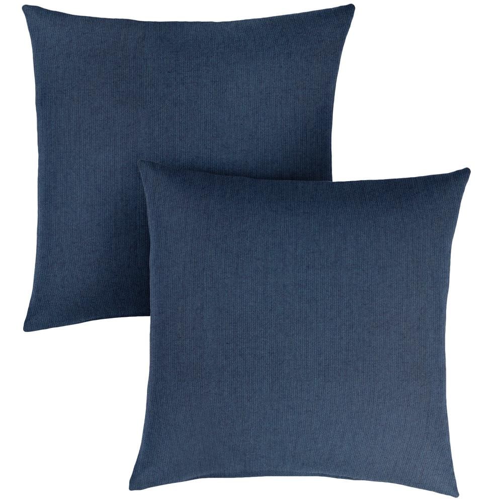 Sunbrella Spectrum Indigo Outdoor Knife Edge Throw Pillows (2-Pack)
