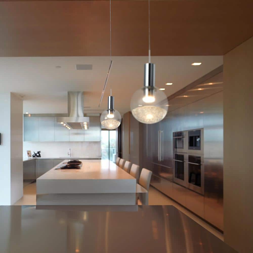 Sienna 5" Chrome Glass LED Pendant Light