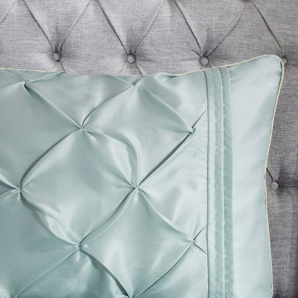 Seafoam Queen 7-Piece Pintuck Comforter Set