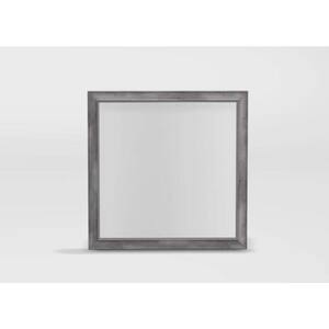 Medium Rectangle Gray Classic Mirror (40 in. H x 40 in. W)